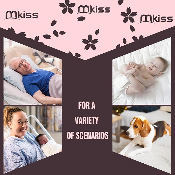 MKISS Heavy Duty Incontinence Underpads, 36" x 44", 40 Count-Super Absorbent Disposable Bed Pads, Tear-Resistant Chucks Pads for Adults, Kids, Elderly and Home Care