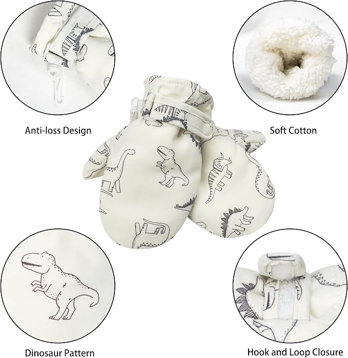 Toddler Mittens Lined Fleece Snow Gloves - Image 4