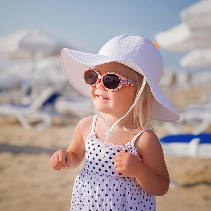 HONGTEYA Baby Sun Hat Wide Brim Adjustable Toddler Beach Bucket Hat | Soft - Image 4