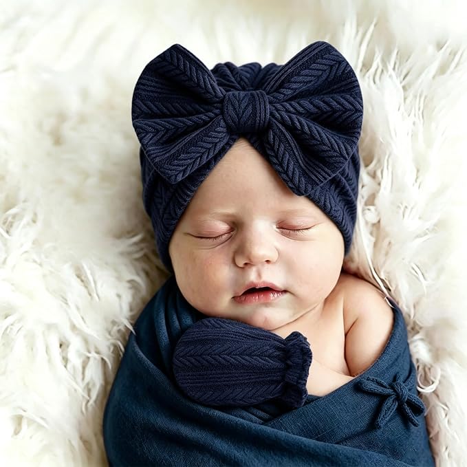 BQUBO Newborn Infant Toddler Mittens No Scratch Cotton Elastic Wrist Gloves - Image 3