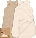 KeaBabies 2-Pack Organic Baby Sleep Sacks, 100% Cotton 0.5TOG by KeaBabies