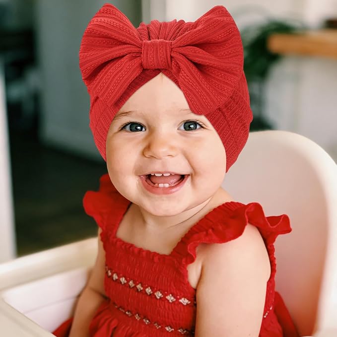 Cinaci 6 Pack Nursery Hospital Caps Bonnets Beanies Headwraps Turban Hats - Image 7