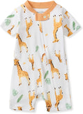 Burt's Bees Baby Short Sleeve Pajamas, Unisex One-Piece Sleeper Romper | Soft by BurtsBeesBaby