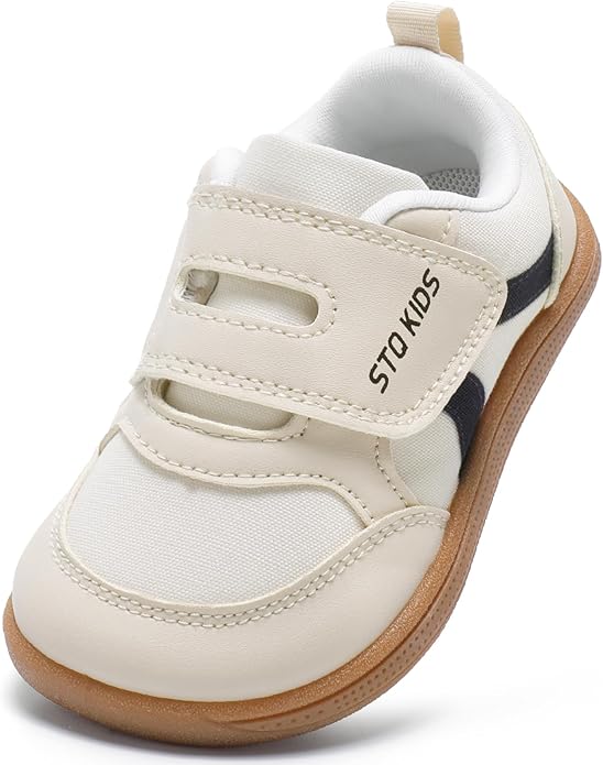 Toddler Wide Toe Box Barefoot Shoes Boys Girls Sneakers Kids Tennis Shoes Preschool Non Slip Lightweight Comfortable First Walking Shoes Running Outdoor Activities