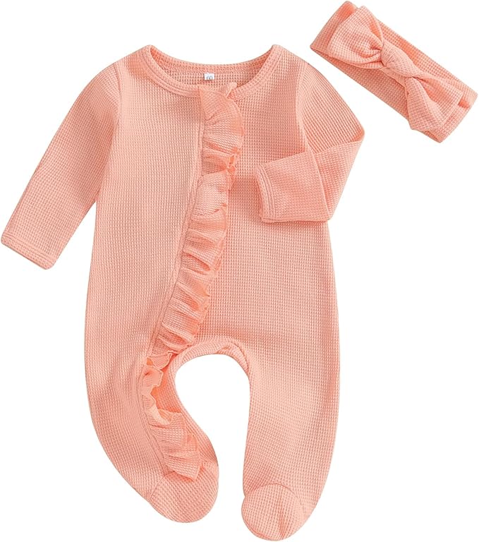 CIYCUIT Baby Girls Cactus Footies Newborn Zip Up Onesie Romper