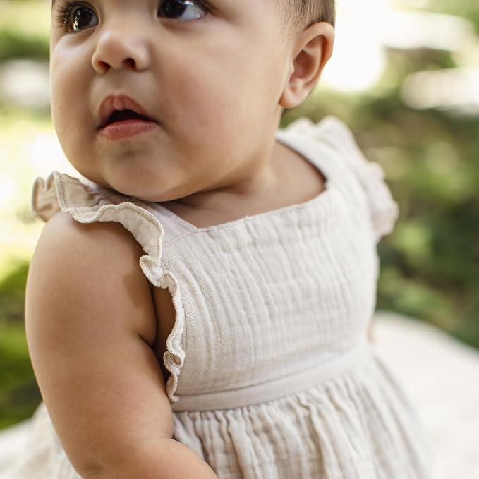 Burt's Bees Baby Girls Bubble Romper, 100% Organic Cotton One-piece Shortall - Image 3