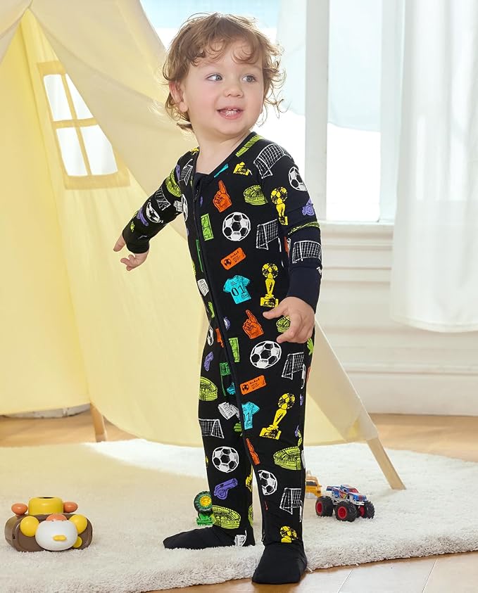 babee Reshinee Bamboo Viscose Baby Footie Pajama, Zipper Sleeper Boys Girls | - Image 7