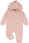 Baby Jumpsuit Hoodie Romper Zipper Long Sleeve One Piece Outfits Warm Clothes by GLEAMINGGRAIN