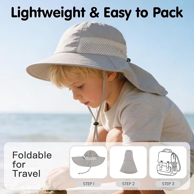 Baby Sun Hat with Neck Flap UPF 50+ - Image 5