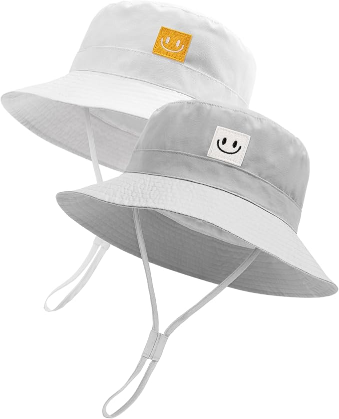 FURTALK Baby Sun Hat Toddler Bucket Hat Beach Smile Face UPF 50+ | Stays in the by FURTALK