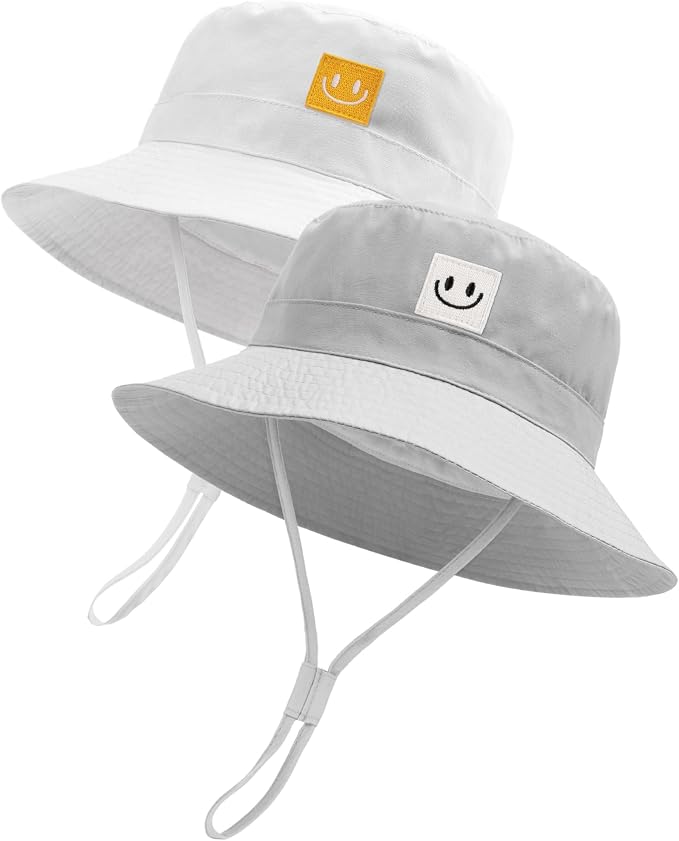 FURTALK Baby Sun Hat Toddler Bucket Hat Beach Smile Face UPF 50+ | Stays in the by FURTALK