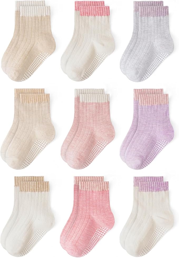 Baby Toddler Essentials Non-Slip Crew Socks by Bearbay
