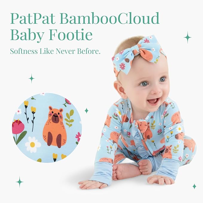 PATPAT Bamboo Viscose Baby Footie - Image 2