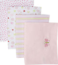 Spasilk Baby 4 Pack 100% Cotton Flannel Receiving Blanket by Spasilk