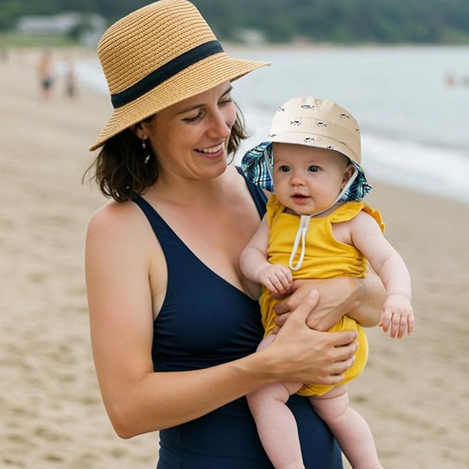 Durio UPF 50+ Baby Sun Hat Wide Brim Toddler Bucket Hats - Image 6