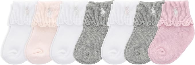 Polo Ralph Lauren Baby’s Classic Sport Ankle Socks, 6 Pair Pack, Soft Stretchy by Unknown