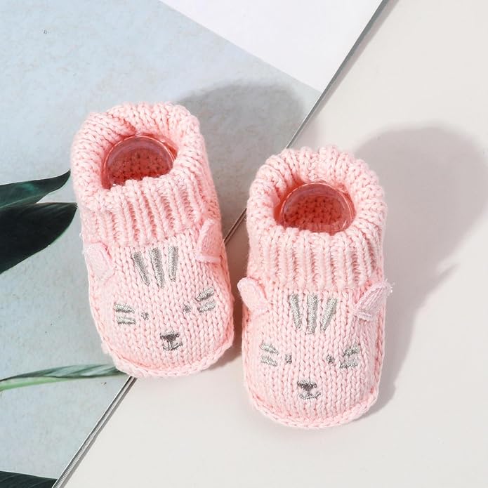 Infant Baby Boys Girls Knitted Booties Soft Cute First Walking Socks Shoes | - Image 4