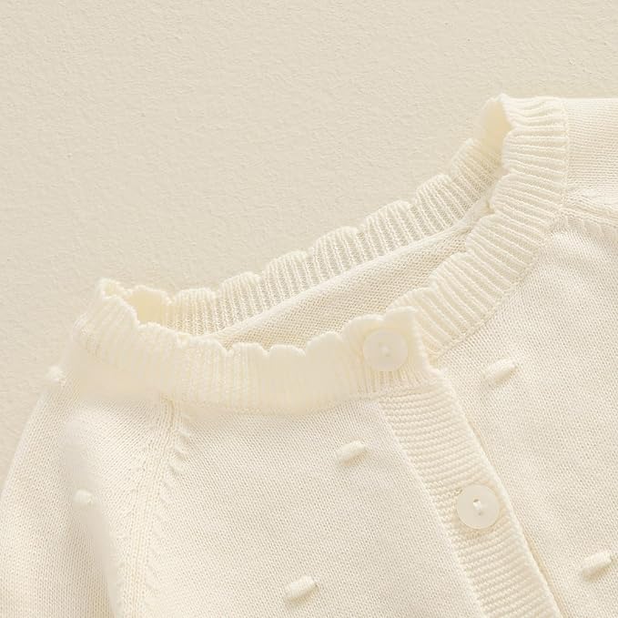 Baby Girl Cardigan Long Sleeve Button Up Sweater Toddler Girl Fall Outfits - Image 5