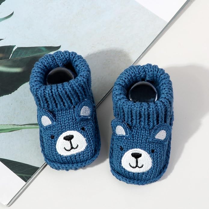 Infant Baby Boys Girls Knitted Booties Soft Cute First Walking Socks Shoes | - Image 4