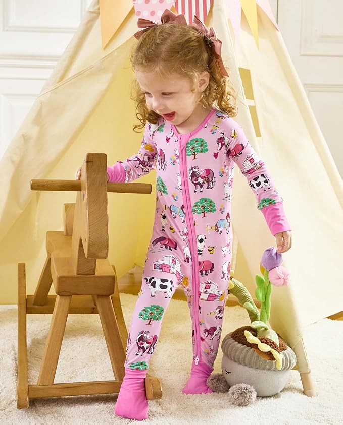 babee Reshinee Viscose derived from bamboo Baby Pajamas Convertible Footie - Image 3