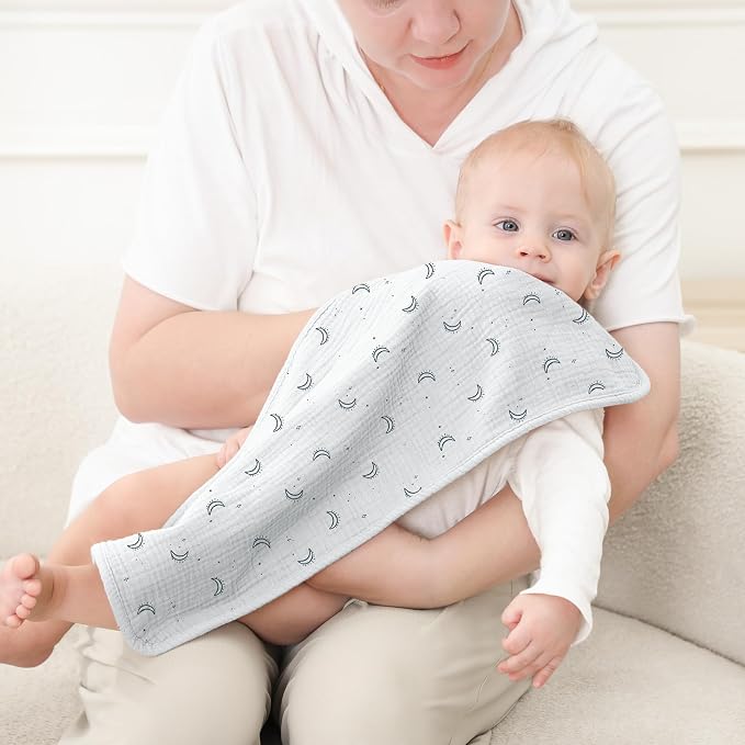 Susurration Muslin Burp Cloths, Soft Baby Burping Cloths - Image 6
