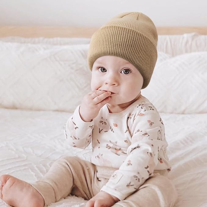 DRESHOW BQUBO 3 Pack Baby Beanies Toddler Kids Winter Hats Soft Knit Hat - Image 3
