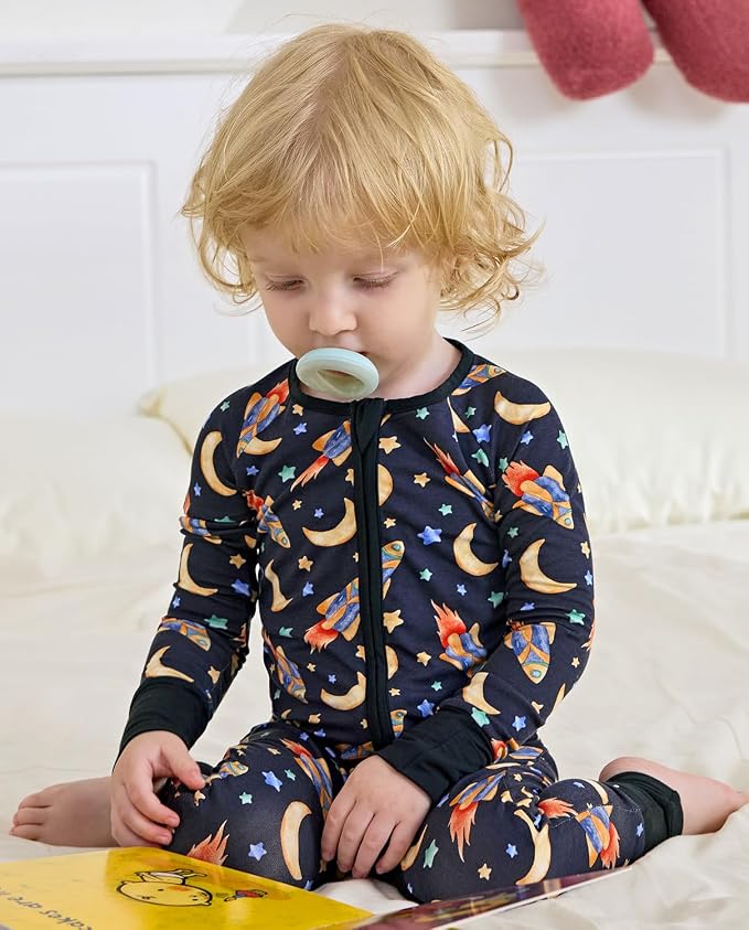 babee Reshinee Bamboo Viscose Baby Footie Pajama, Zipper Sleeper Boys Girls | - Image 6