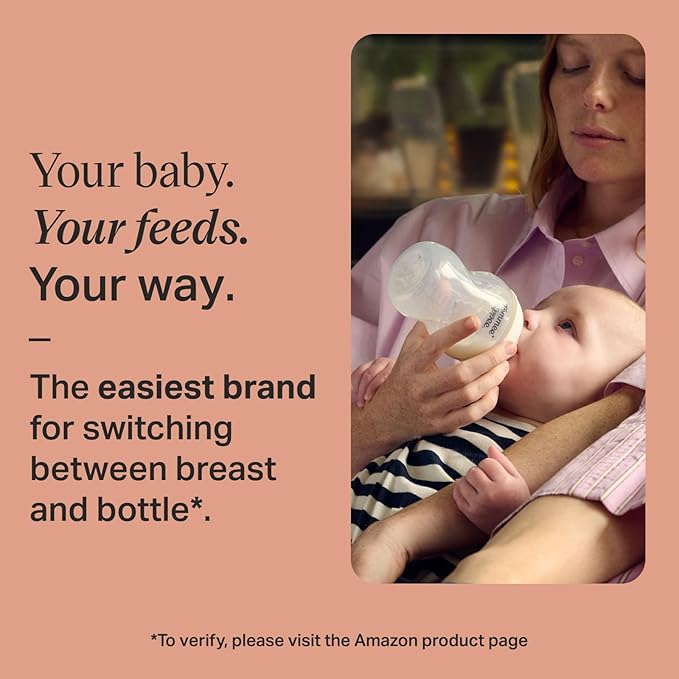 Tommee Tippee Natural Start Anti-Colic 5 oz BPA Free Baby Bottles, 0+ Months, Slow Flow Breast-Like Nipple, Self Sterilizing, Designed for Seamless Transition Between Bottle and Breast, Pack of 4