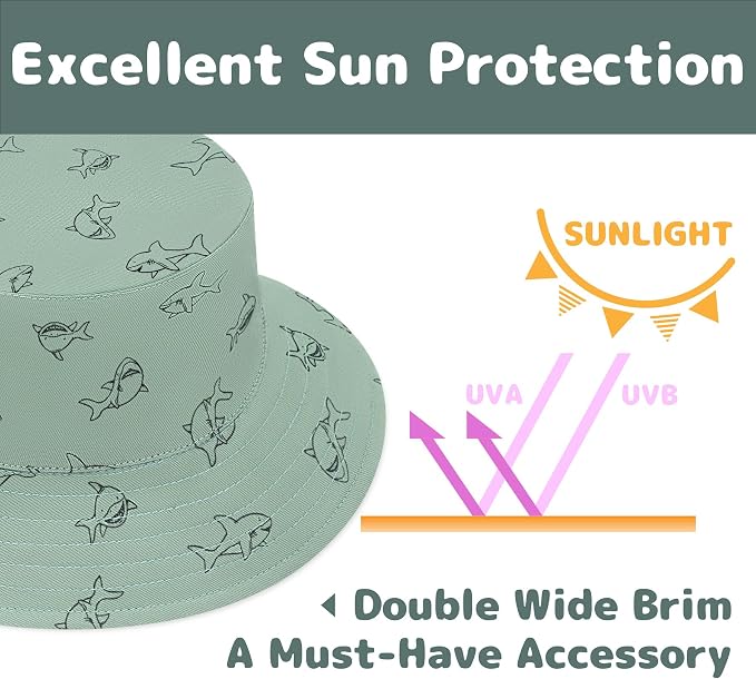 Baby Sun Hat Baby Boy Hats Toddler Hat UPF 50+ Bucket Hat - Image 5