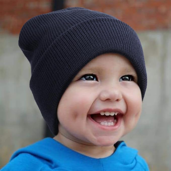 DRESHOW BQUBO 3 Pack Baby Beanies Toddler Kids Winter Hats Soft Knit Hat - Image 4