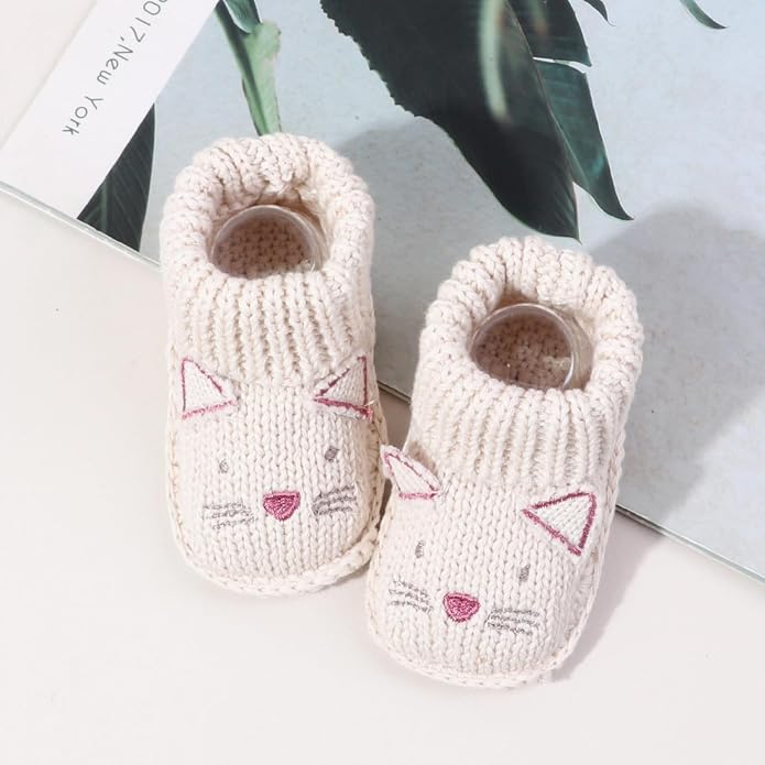 Infant Baby Boys Girls Knitted Booties Soft Cute First Walking Socks Shoes | - Image 2