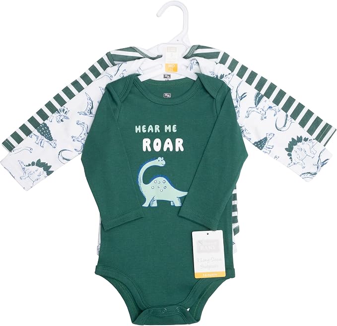 Hudson Baby baby-boys Cotton Long-sleeve Bodysuits 3-pack - Image 2