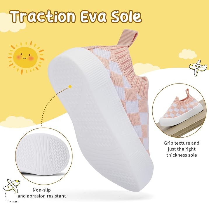 BACSAC Baby Toddler Unisex Infant Shoes Boys Girls Beige Mesh Breathable - Image 4