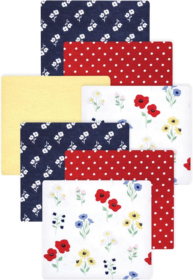 Little Treasure Hudson Baby Cotton Poly Flannel Receiving Blankets Multipack by HudsonBaby