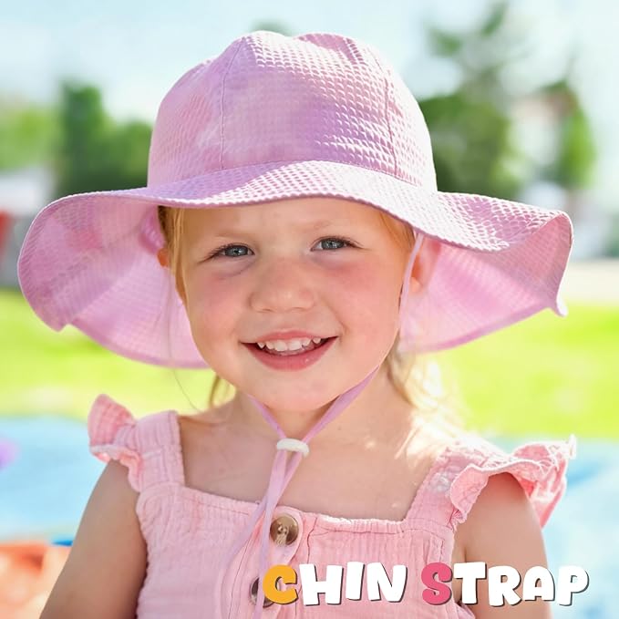 HONGTEYA Baby Sun Hat Wide Brim Adjustable Toddler Beach Bucket Hat | Soft - Image 4