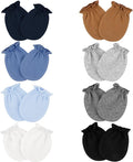 8 Pairs Baby Mittens Newborn No Scratch, Cotton Infant Gloves 0-6 Months | Soft by Hoiny