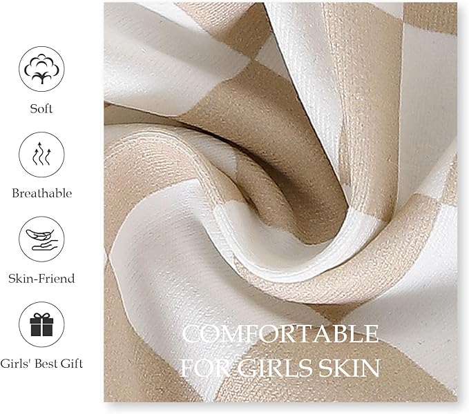 SOBOWO Checkered Baby Girl Flare Pants 3 Pack Toddler Bell Bottoms Plaid Ruffle Leggings Pants Fall Winter Outfits Size 6M-4T