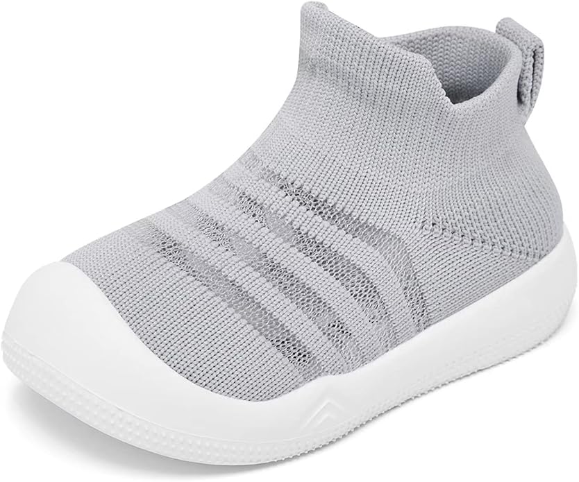 Eashi Baby Boy Girl Non-Skid Indoor Infant Walking Shoes Breathable Warm Elastic Sock Shoes with Memory Sole Protect Toes Outdoor Sneakers