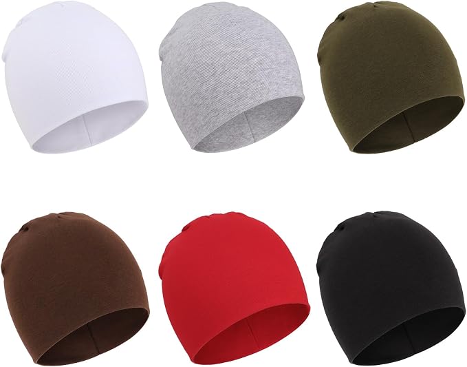 DRESHOW BQUBO 6 Pack Baby Hats for Boys Girls Unisex Preemie Hat Soft Knit Cap by DRESHOW