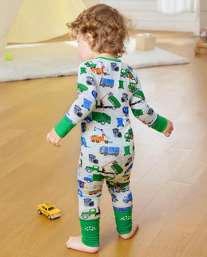 babee Reshinee Bamboo Viscose Baby Footie Pajama, Zipper Sleeper Boys Girls | - Image 7