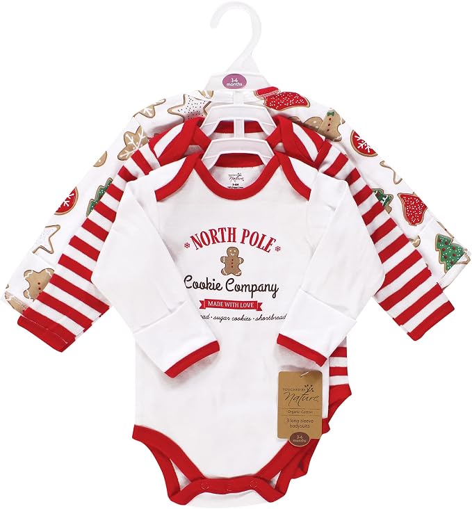 Touched by Nature Unisex Baby Organic Cotton Long-Sleeve Bodysuits - Image 2