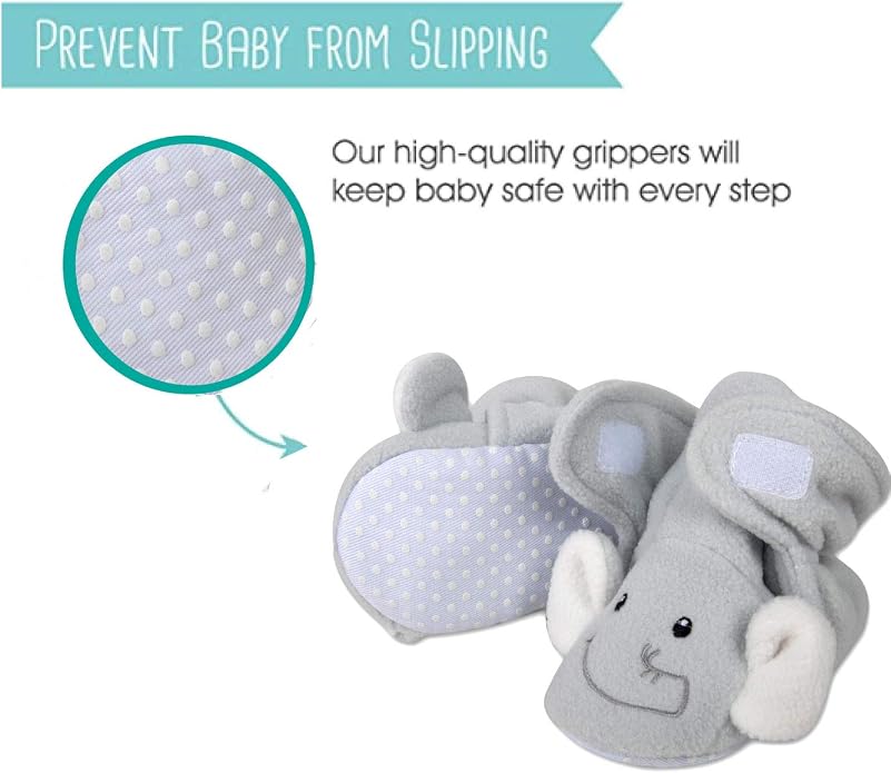 Cozy Fleece Baby Booties- Sherpa Baby Crib Booties Soft Soled Winter Shoes - Image 4