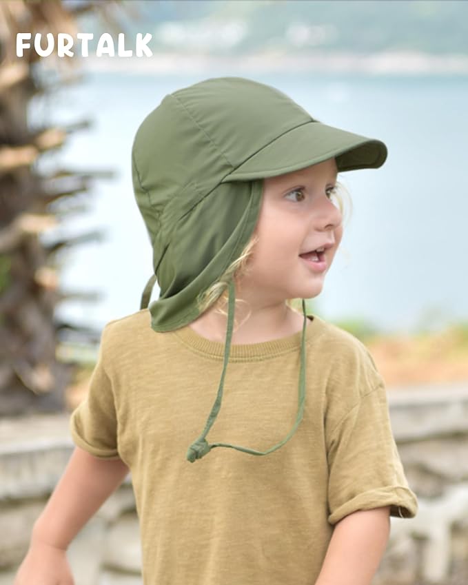 FURTALK Baby Sun Hat with Neck Flap UPF 50+ Toddler Quick Dry Swim Hat | UV - Image 5