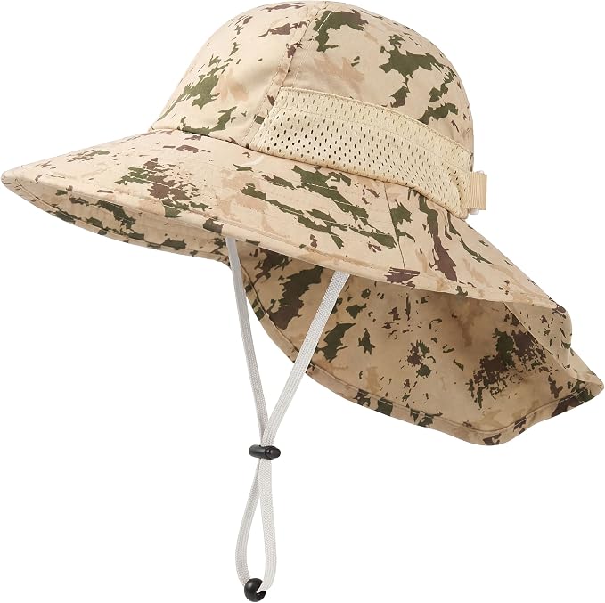 Toddler Baby Sun Hat Kids Summer Beach Essentials Adjustable Beach Hats by HONGTEYA
