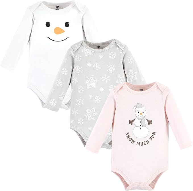 Hudson Baby Baby Girls' Cotton Long-sleeve Bodysuits 3-pack by HudsonBaby