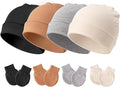 BQUBO Baby Hats and Mittens Infant Cotton Beanie Gloves No Scratch Set Newborn by DRESHOW