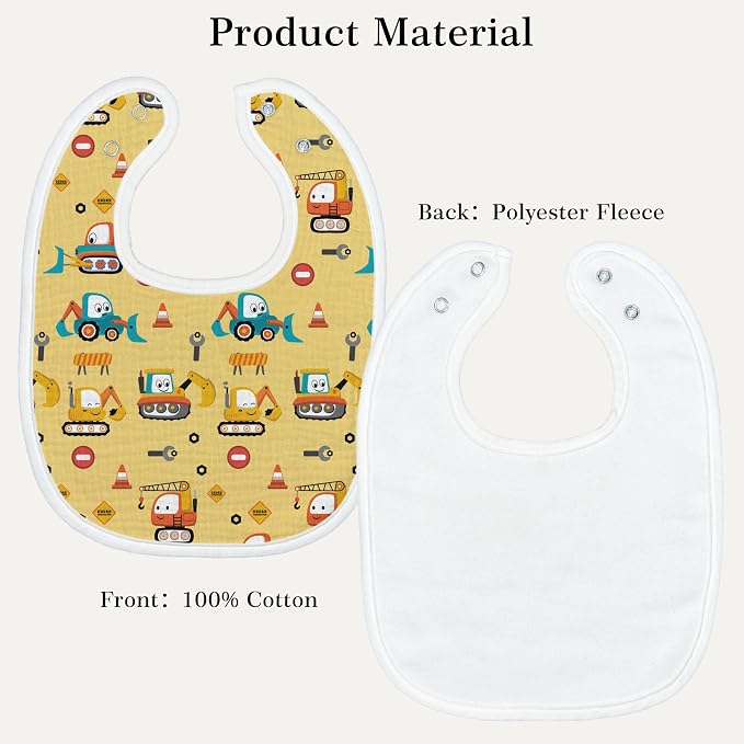 Baby Bibs for Baby Boys Girls 6-Pack - Image 3