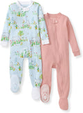 Burt's Bees Baby Girls Organic Cotton, Snug Fit Footed Sleeper Pajamas | by BurtsBeesBaby
