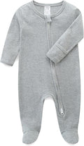 Hikido Baby Romper 100% Organic Cotton Pajamas One Piece Long Sleeve Zipper by Hikido