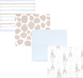 Hudson Baby Cotton Flannel Receiving Blankets 4-Pack, Modern Safari Friends by HudsonBaby